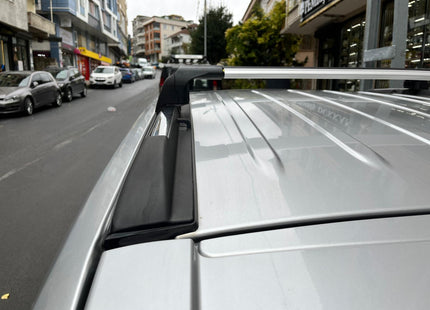 For Jeep Compass 2011-17 Roof Rack Cross Bars Flush Rail Alu Black