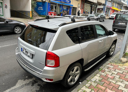 For Jeep Compass 2011-17 Roof Rack Cross Bars Flush Rail Alu Silver
