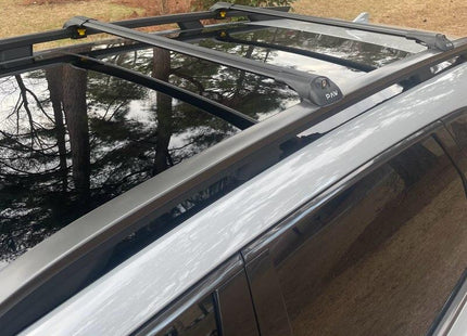 For Kia Sorento 2021-Up Roof Rack Cross Bars Raised Rail Alu Black