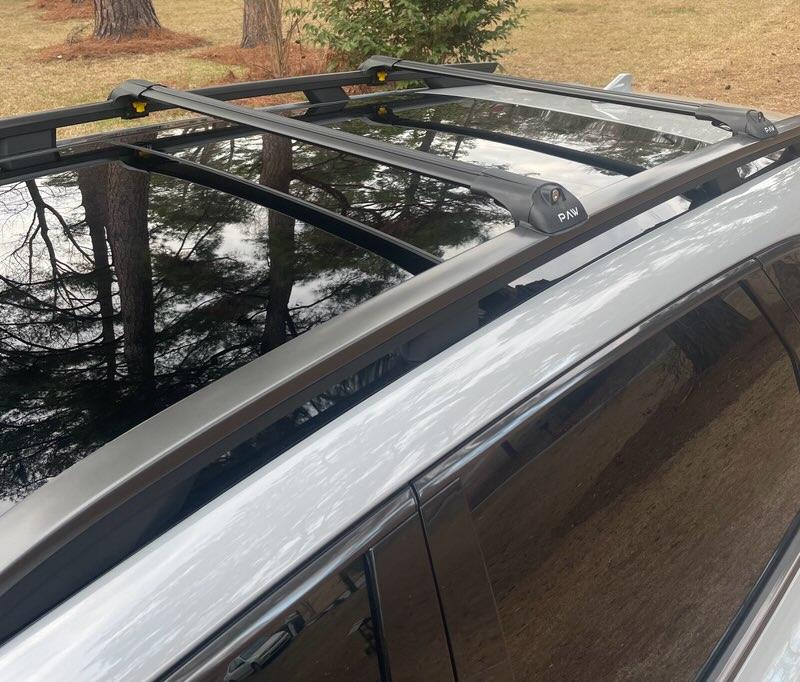 For Kia Sorento 2021-Up Roof Rack Cross Bars Raised Rail Alu Silver