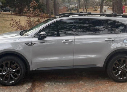 For Kia Sorento 2021-Up Roof Rack Cross Bars Raised Rail Alu Black