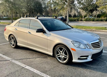 For Mercedes E Sedan W212 2009-2013 Roof Rack Cross Bars Fix Point Alu Black