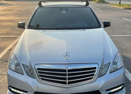 For Mercedes E Sedan W211 2002-2010 Roof Rack Cross Bars Fix Point Alu Black