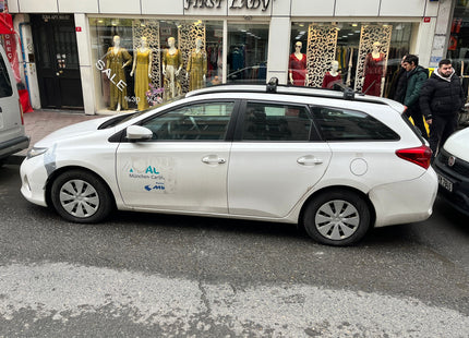 For Toyota Auris TouringSport 2013-Up Roof Rack Cross Bars Flush Rail Alu Silver