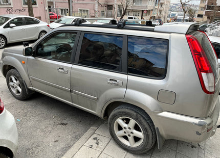 For Nissan X-Trail T30 Roof Rack Cross Bars Metal Bracket Flush Rail Alu Silver 2001-07