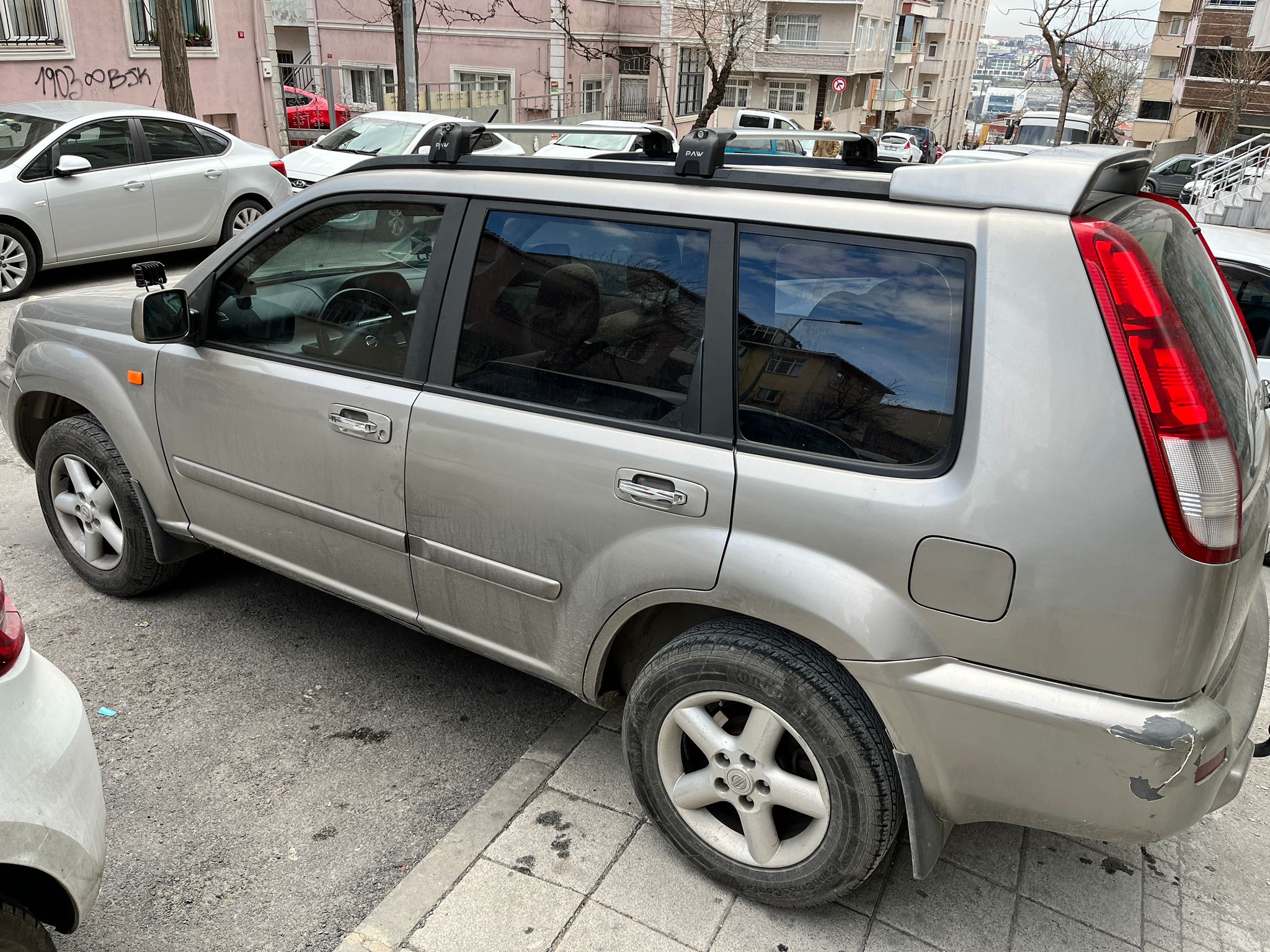 For Nissan X-Trail T30 Roof Rack Cross Bars Metal Bracket Flush Rail Alu Silver 2001-07