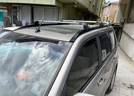 For Nissan X-Trail T30 Roof Rack Cross Bars Metal Bracket Flush Rail Alu Silver 2001-07