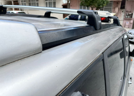 For Nissan X-Trail T30 Roof Rack Cross Bars Metal Bracket Flush Rail Alu Black 2001-07