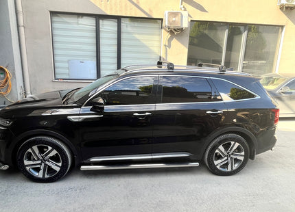 For Kia Sorento 2020-Up Roof Rack Cross Bars Flush Rail Alu Silver