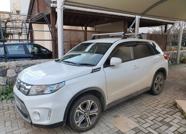 For Suzuki Vitara 2015-Up Roof Rack Cross Bars Fix Point Silver
