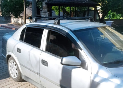 For Opel Astra G 1998-2004 Roof Rack System Carrier Cross Bars Aluminum Black