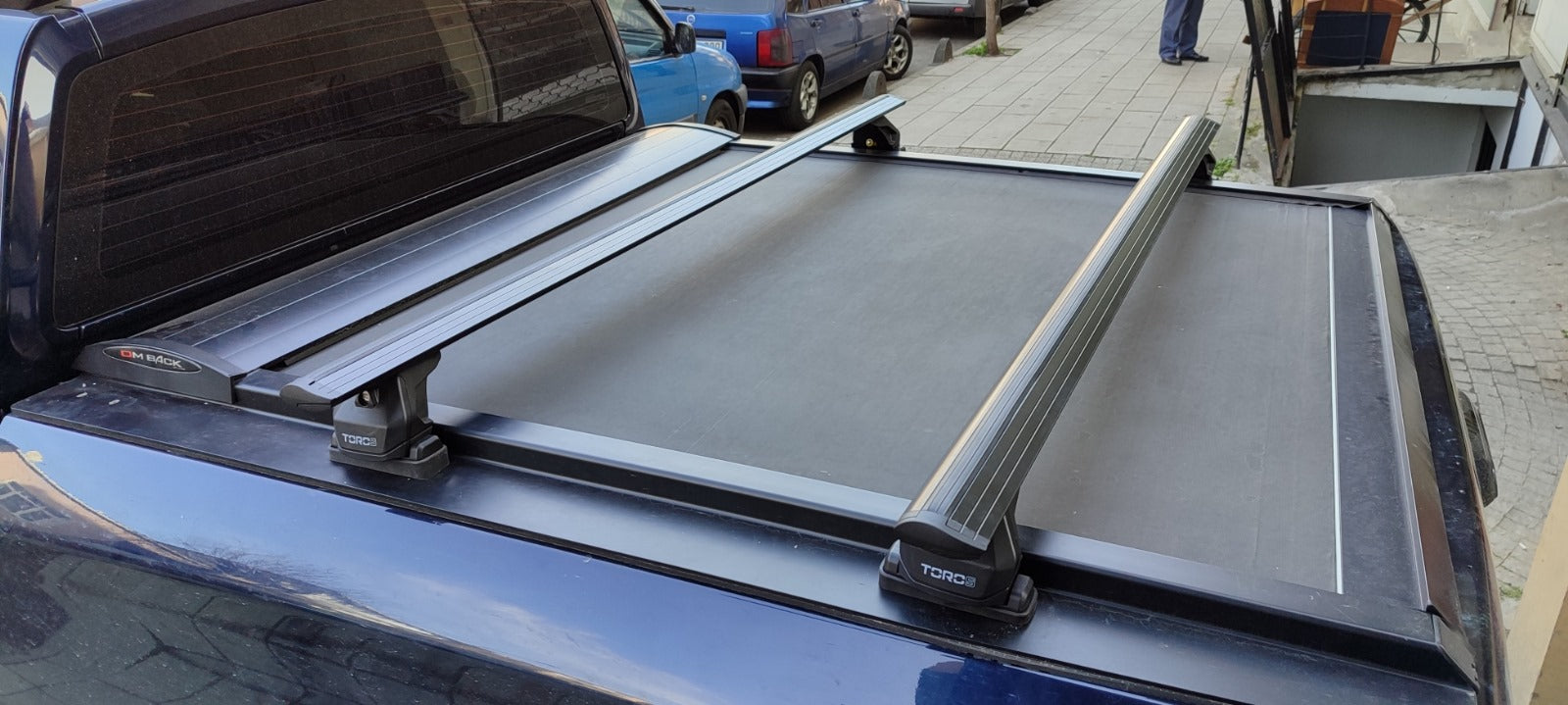 For Ssangyong Musso 2018-Up Roof Rack System, Aluminium Cross Bar, Metal Bracket, Raised Rail, Silver