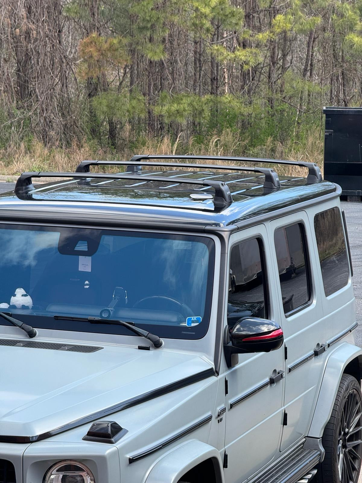 For Mercedes G W464 Roof Rack Cross Bars Fix Point Alu Silver 2018-Up