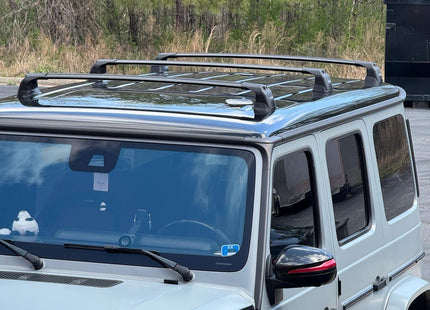 For Mercedes G W464 2018-2025 Roof Rack Cross Bars Fix Point Alu Silver 3 Qty