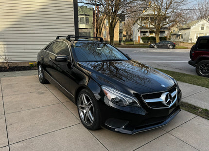 For Mercedes Benz E Coupe Roof Rack Cross Bars Fix Point Alu Black C207 2010-18