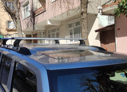 For Jeep Commander XK 2006-2010 Roof Rack Cross Bars Fix Channeled Alu Black