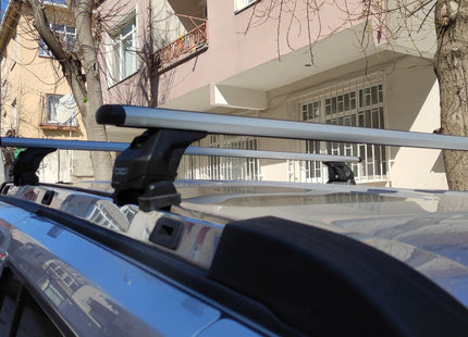 For Jeep Commander XK 2006-2010 Roof Rack Cross Bars Fix Channeled Alu Black