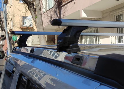 For Jeep Commander XK 2006-2010 Roof Rack Cross Bars Fix Channeled Alu Silver