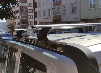 For Jeep Commander XK 2006-2010 Roof Rack Cross Bars Fix Channeled Alu Silver