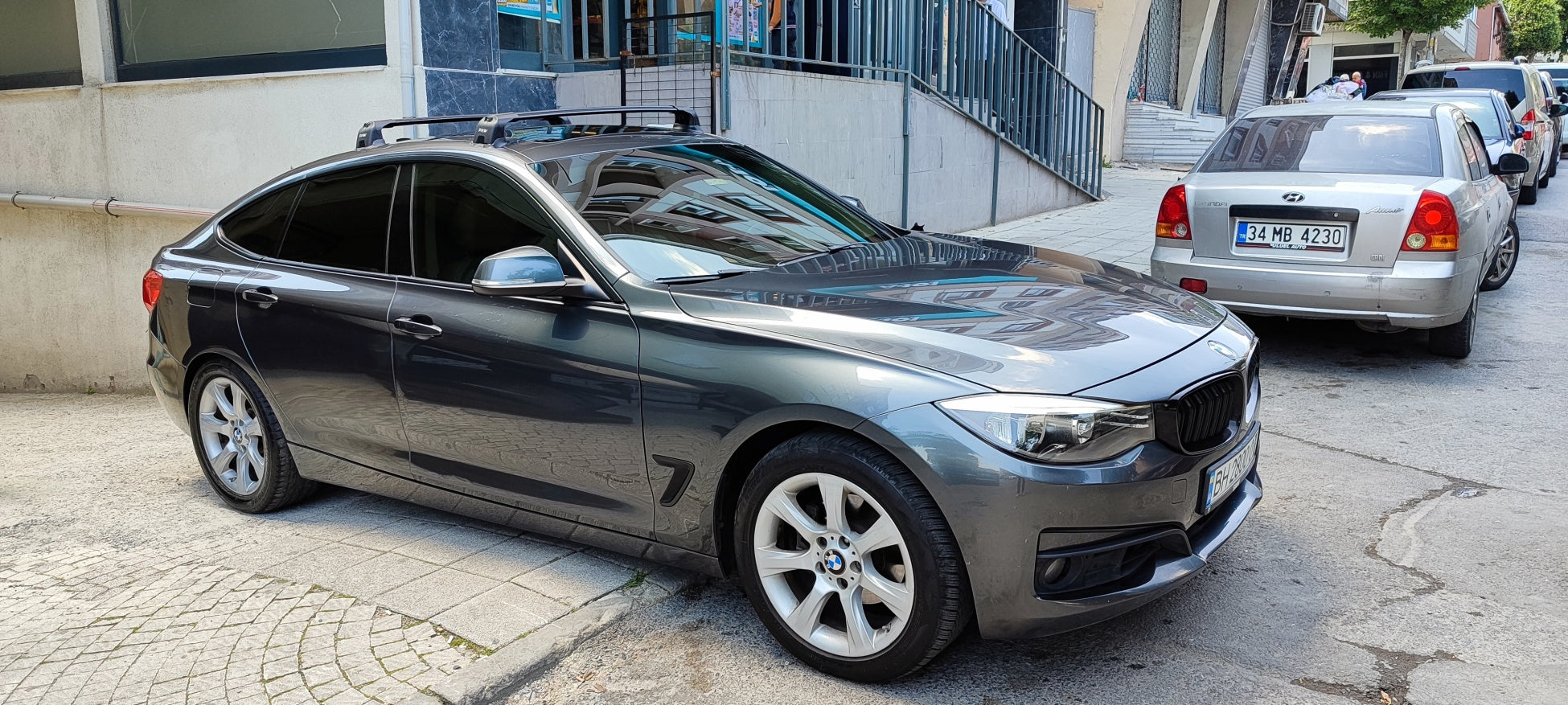 For Bmw 3 GT F34 2013-2019 Roof Rack Cross Bars Fix Point Silver