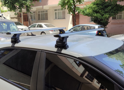 For Citroen C3 Roof Rack System, Aluminium Cross Bar, Metal Bracket, Normal Roof, Black