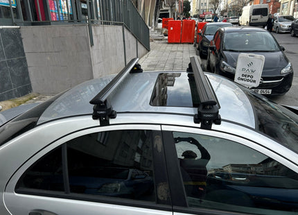 For Mercedes C Series W203 Roof Rack System, Aluminium Cross Bar, Normal Roof, Silver