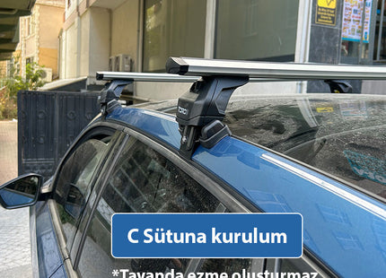 For Skoda Fabia Aluminum Roof Rack System Carrier Cross Bars Silver 2021-Up