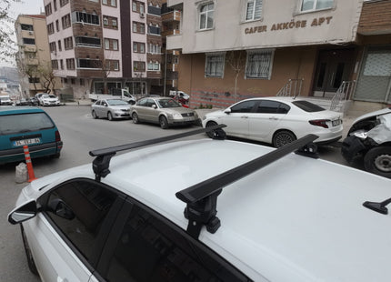 For Volkswagen Polo 5D 2018-Up Roof Rack Cross Bar Metal Bracket Normal Roof Alu Silver