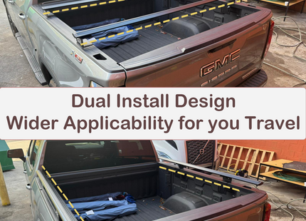 BR1 Silver Trunk Bed Carrier Roof Racks for Toyota Hilux 2021-Up