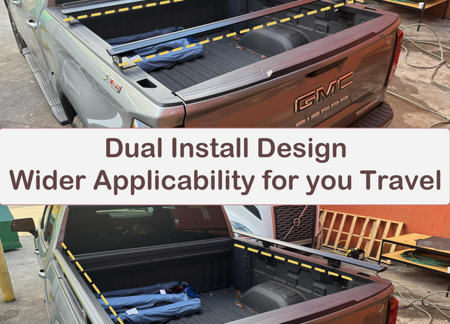 BR1 Silver Trunk Bed Carrier Roof Racks for Toyota Hilux 2021-Up