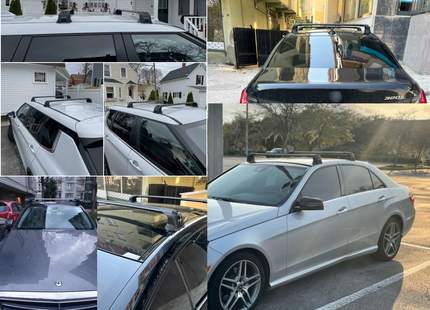 For Porsche Taycan 2019-2025 Roof Rack Cross Bars Fix Point Alu Black