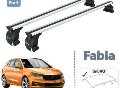 For Skoda Fabia Aluminum Roof Rack System Carrier Cross Bars Silver 2021-Up