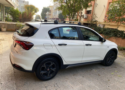 For Fiat Tipo Wagon 2015-2025 Roof Rack System, Aluminium Cross Bar, Lockable, Silver