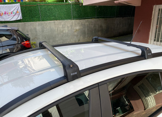 For Fiat Tipo 2015-2025 Roof Rack System, Aluminium Cross Bar, Lockable, Black