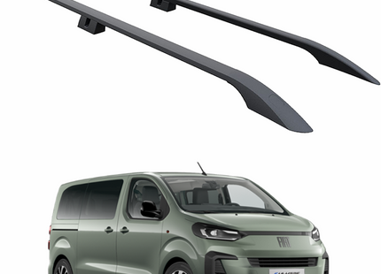 For Fiat Ulysse Roof Rack Rails - Black