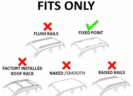 For Mazda 3 Sedan 2014-2018 Roof Rack Cross Bars Fix Point Alu Black