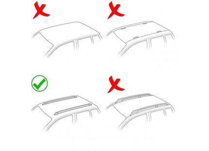 For Mazda CX 5 2017-Up Roof Rack Cross Bars Flush Rail Alu Black