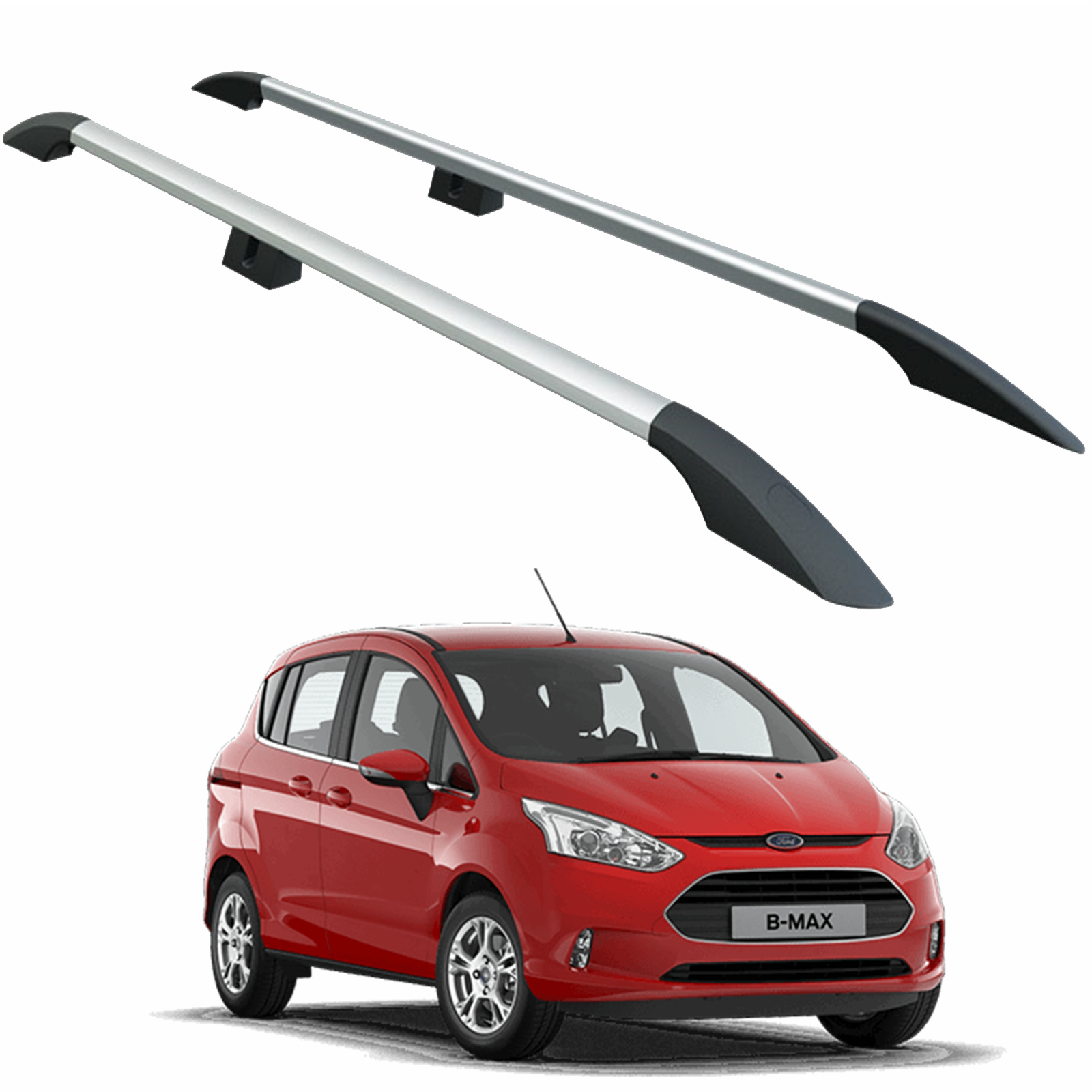 For Ford B Max Roof Rack Rails - Silver 2013-2016 Plus Series