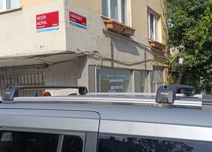 For Ford Tourneo Courier 2022-Up Roof Rack Cross Bars Raised Rail Alu Silver