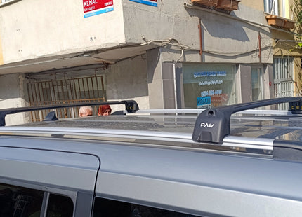 For Ford Tourneo Courier 2022-2025 Roof Rack Cross Bars Raised Rail Black