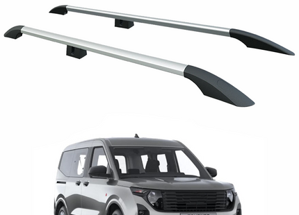 For Ford Ford Transit Courier 2023-2025 Roof Side Rails Ultimate Style Alu Silver