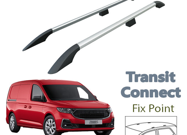For Ford Transit Connect L2 LWB Aluminum Roof Rails 2024- Up Silver