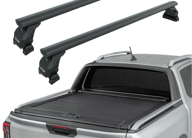 For Ford Ranger 2022-2025 Aluminium Bed Rack Cross Bar, Lockable, Black