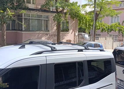 For Volkswagen Caddy V 2020-2025 Roof Rails and Roof Rack Cross Bars Plus Black