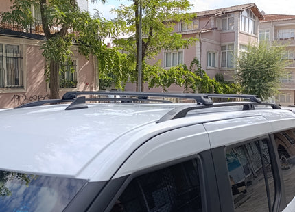 Paw Pro Bar Ladder Aluminium Roof Rack And Cross Bars Set, Fits Courier Van 2014-2022 Black