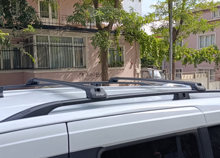 Paw Pro Bar Ladder Aluminium Roof Rack And Cross Bars Set, Fits Courier Van 2014-2022 Black