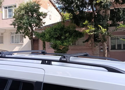 For Volkswagen Caddy V 2020-2025 Roof Rails and Roof Rack Cross Bars Plus Silver