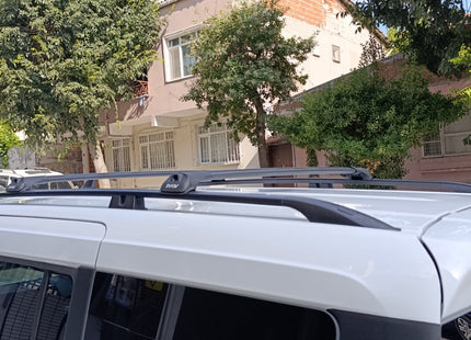 For Ford Transit Connect L2 LWB Aluminum Roof Rails + Cross Bars Full Set 2024- Up Silver