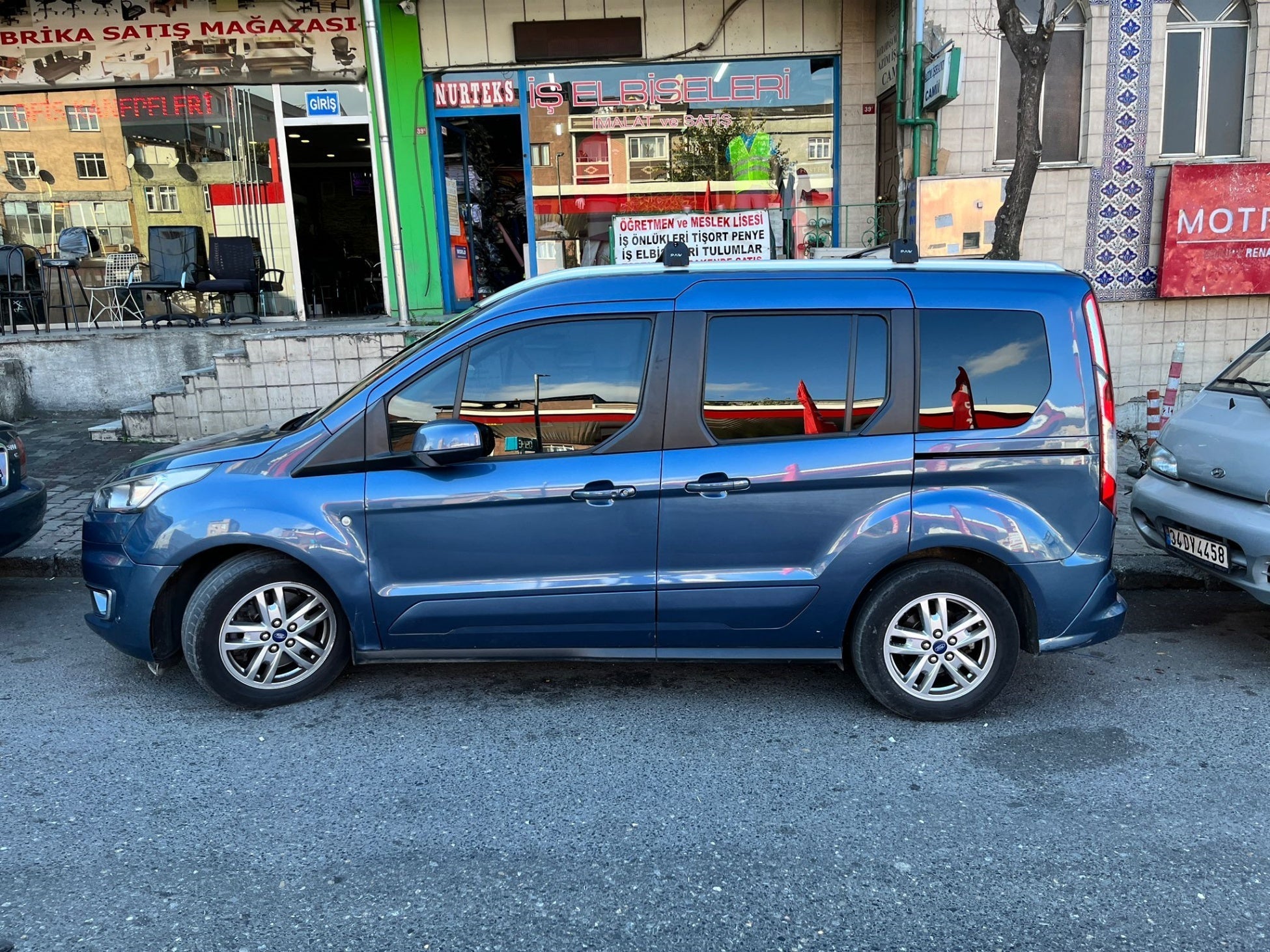 For Ford Tourneo Connect 2014-2023 Roof Rack Cross Bars Metal Bracket Raised Rail Alu Silver