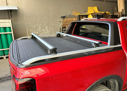 For Ford Ranger 2022-2025 Aluminium Bed Rack Cross Bar, Lockable, Silver